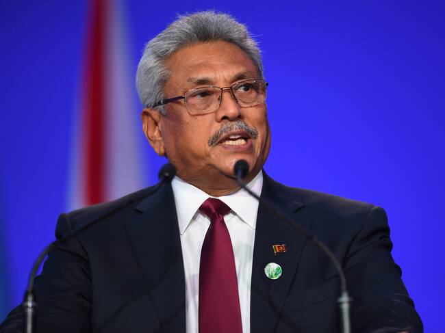 Gotabaya Rajapaksa, presidente de Sri Lanka desde la COP26 que se celebró en Glasgow, en noviembre de 2021. (Photo by Andy Buchanan - Pool/Getty Images)