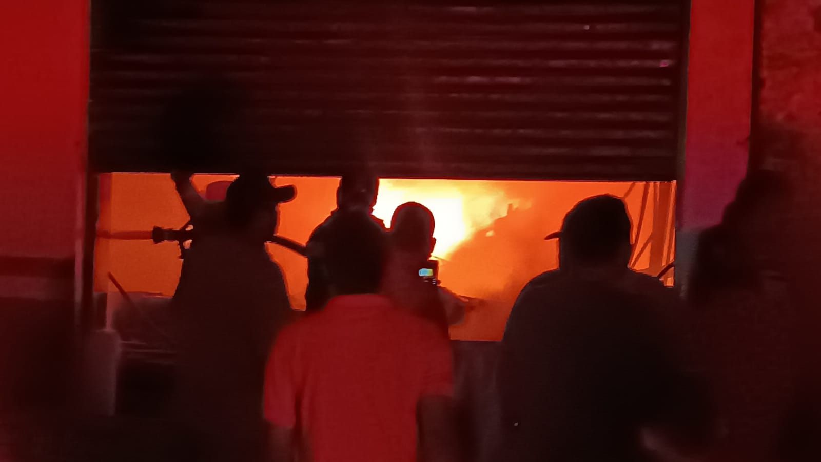 Incendio en Mercado Central de Cereté, Córdoba. Foto: cortesía prensa Alcaldía Cereté.