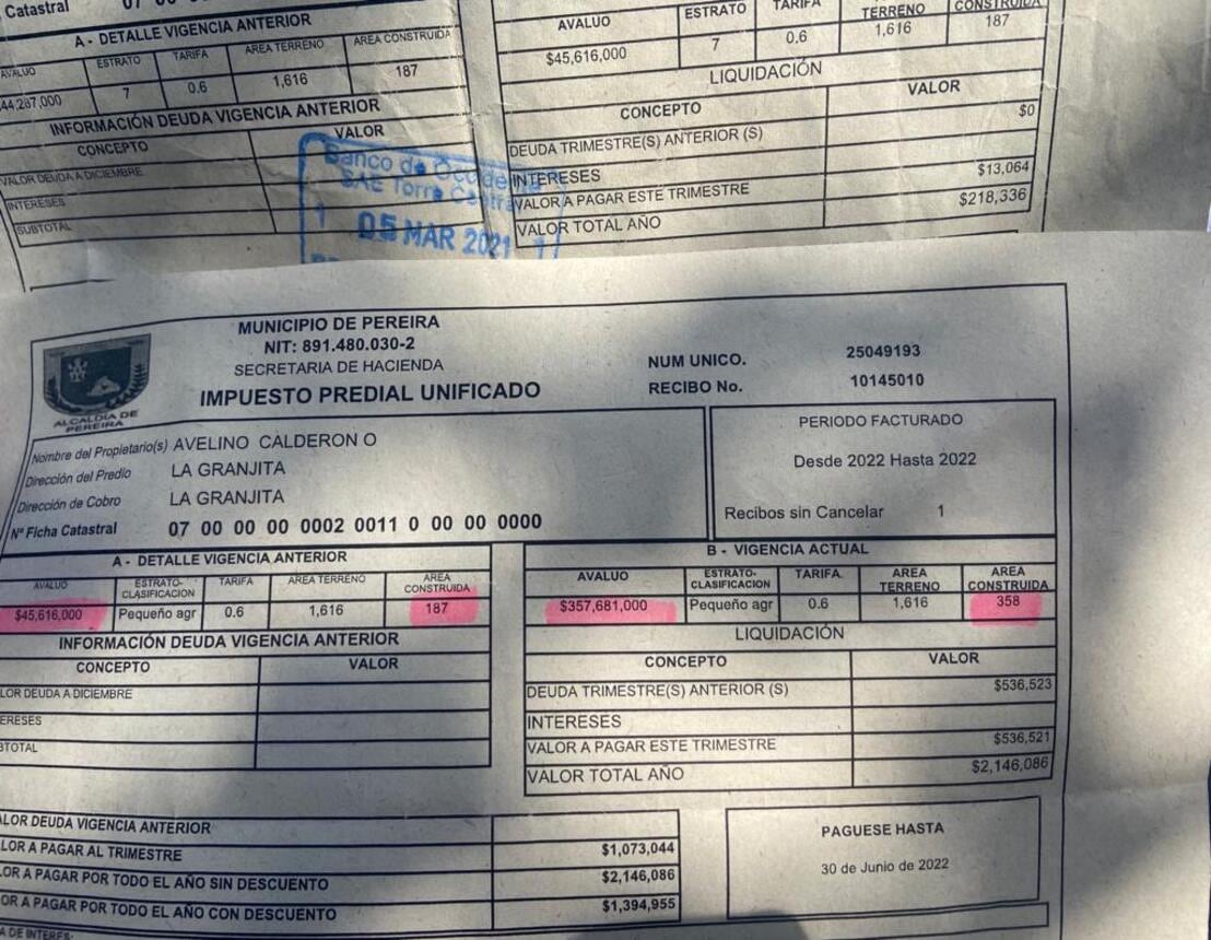 Cobros desmesurados en el predial de Pereira / Foto: W Radio