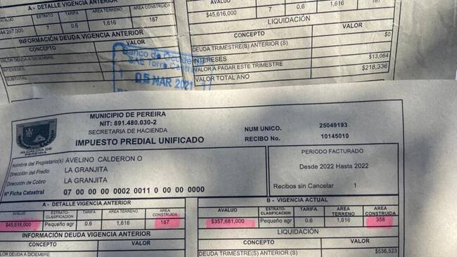Cobros desmesurados en el predial de Pereira / Foto: W Radio