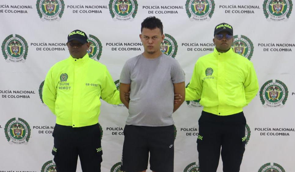 En Montería capturan a uno de los 10 más buscados en el departamento de Antioquia. Foto: prensa Policía Metropolitana de Montería.