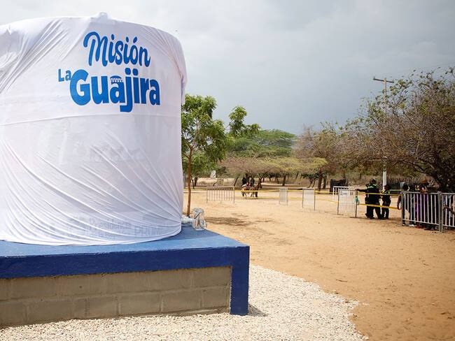 Presidente Petro asiste a la entrega de planta potabilizadora de agua en Manaure, La Guajira. Foto: Presidencia.