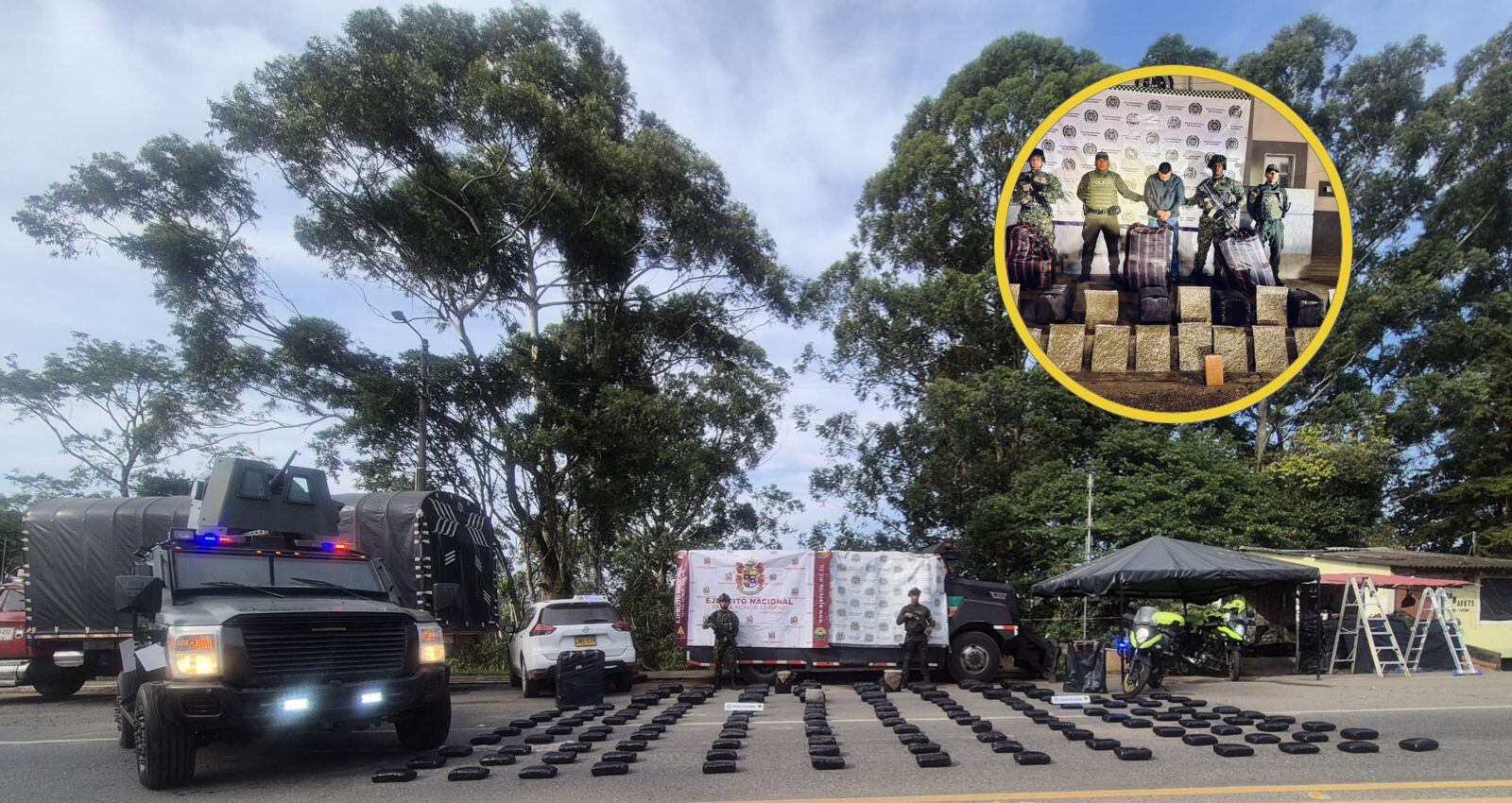 De acuerdo con las autoridades se evitó que más de 600 mil dosis de alucinógenos se comercializaran afectando las finanzas de estructuras vinculadas a las disidencias de las Farc. Crédito: Ejército Nacional.