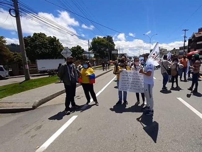 Medidas preventivas en Duitama durante las jornadas de protestas programada para el dos de junio. . Foto: W