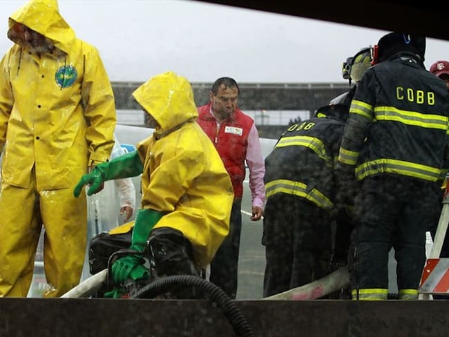 Inundaciones causan congestión vial en Bogotá. Foto: Colprensa