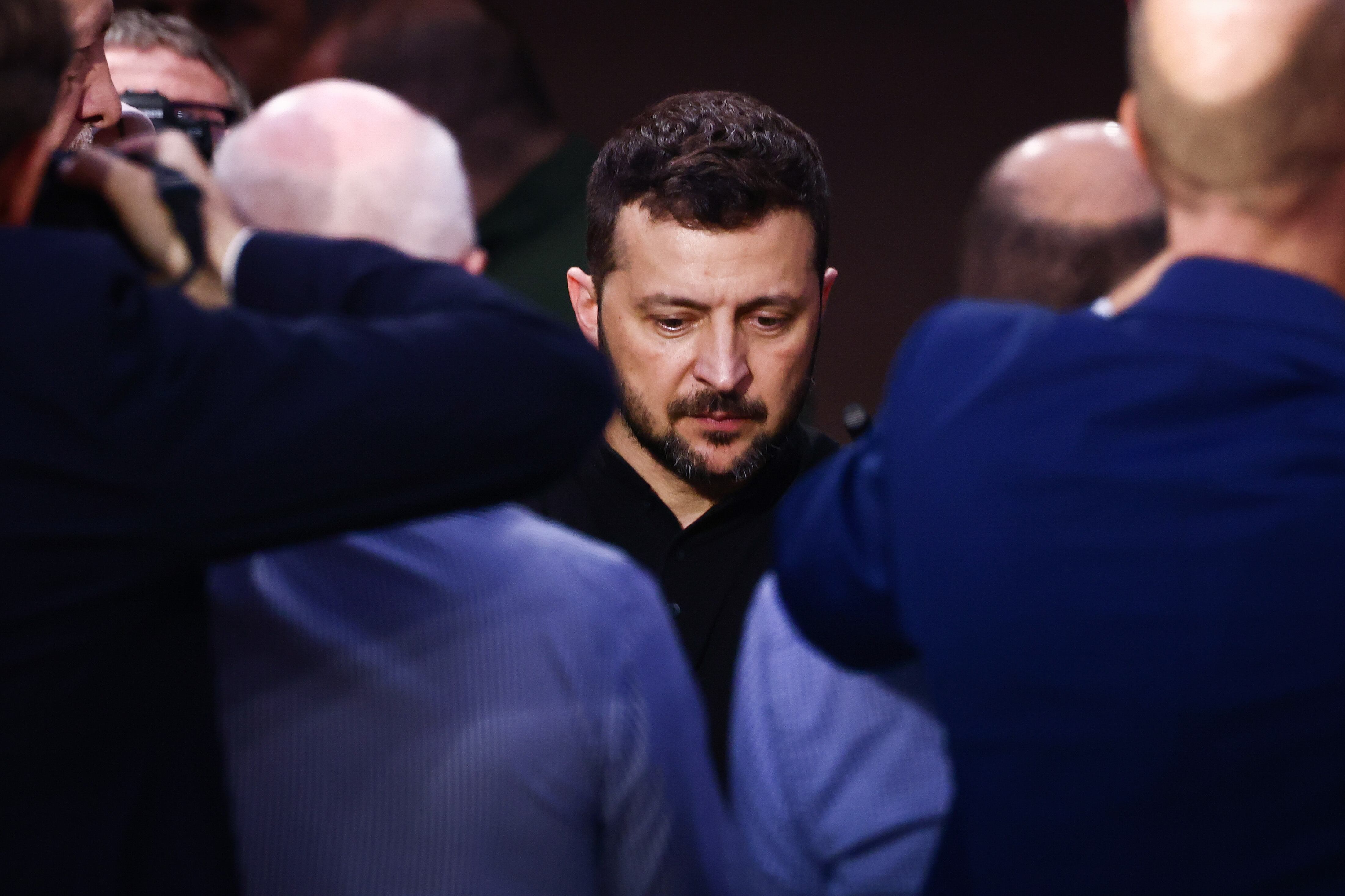 Volodimir Zelenski, presidente ucraniano en Washington, Estados Unidos. Foto: Beata Zawrzel/NurPhoto via Getty Images