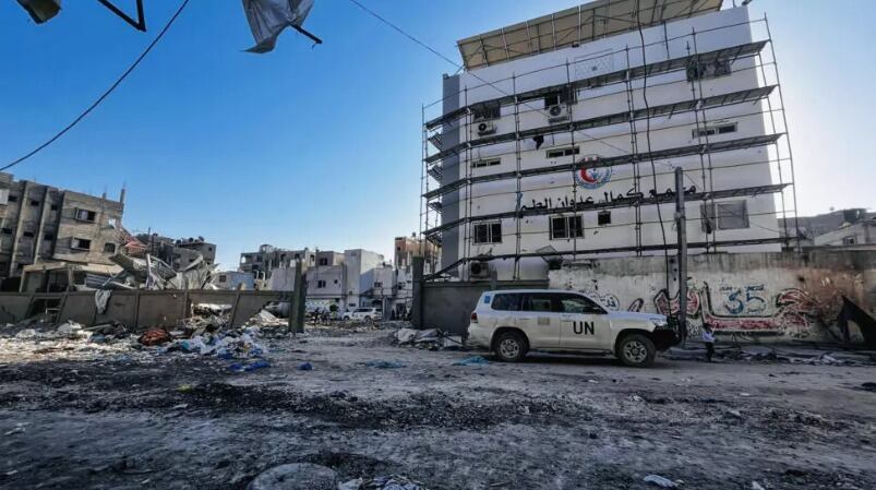 Hospital Infantil Mártir Mohammed al Durra. Foto: AFP.