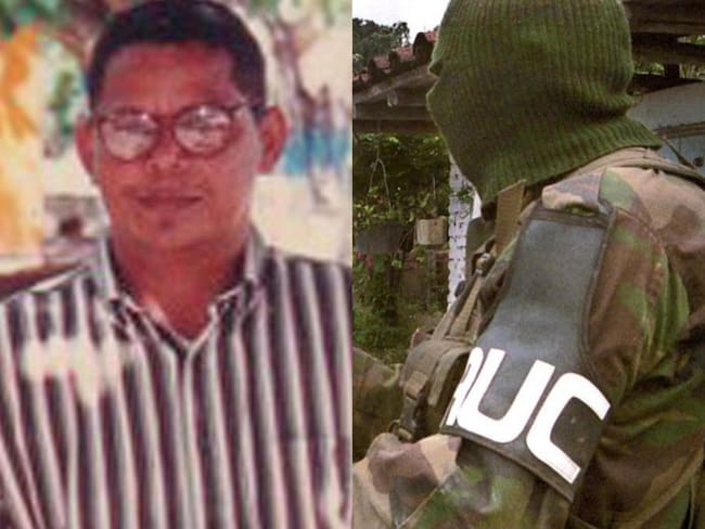 Jorge Freytter y combatiente de las AUC. Fotos: Suministradas.