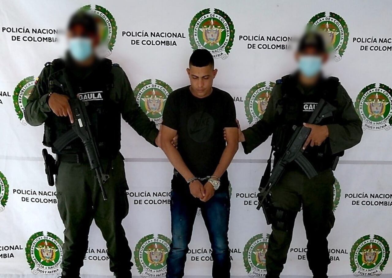 Autoridades capturan a alias ‘El Sijinoso’. Foto: cortesía Departamento Policía Córdoba