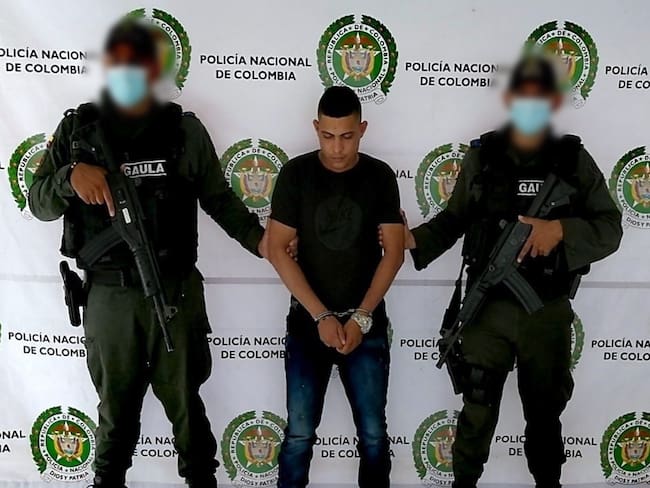 Autoridades capturan a alias ‘El Sijinoso’. Foto: cortesía Departamento Policía Córdoba