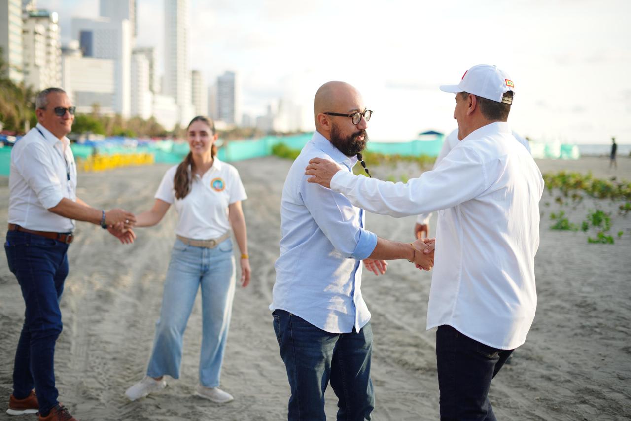 Unidad de Gestión del Riesgo se compromete a aportar 37.000 millones de pesos para Protección Costera | Foto: Cortesía Alcaldía de Cartagena.