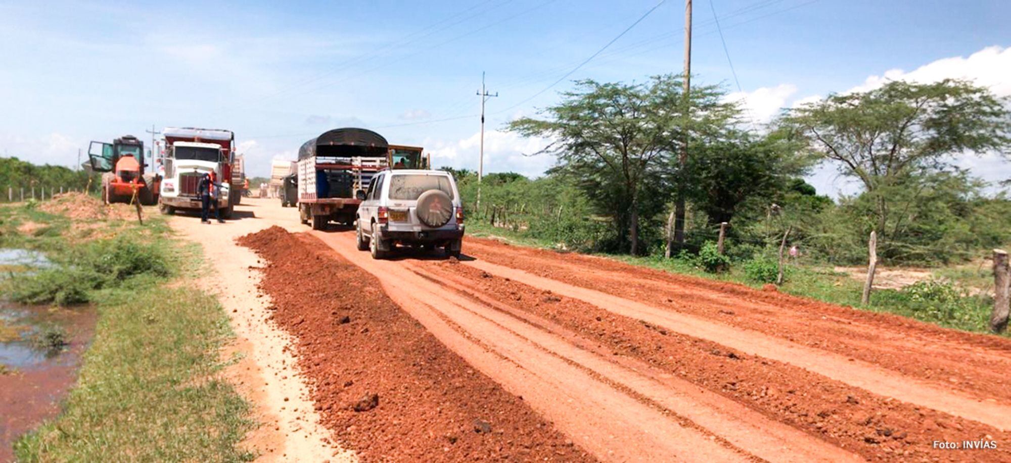 Trabajos en la vía Plato-Tenerife/ INVÍAS
