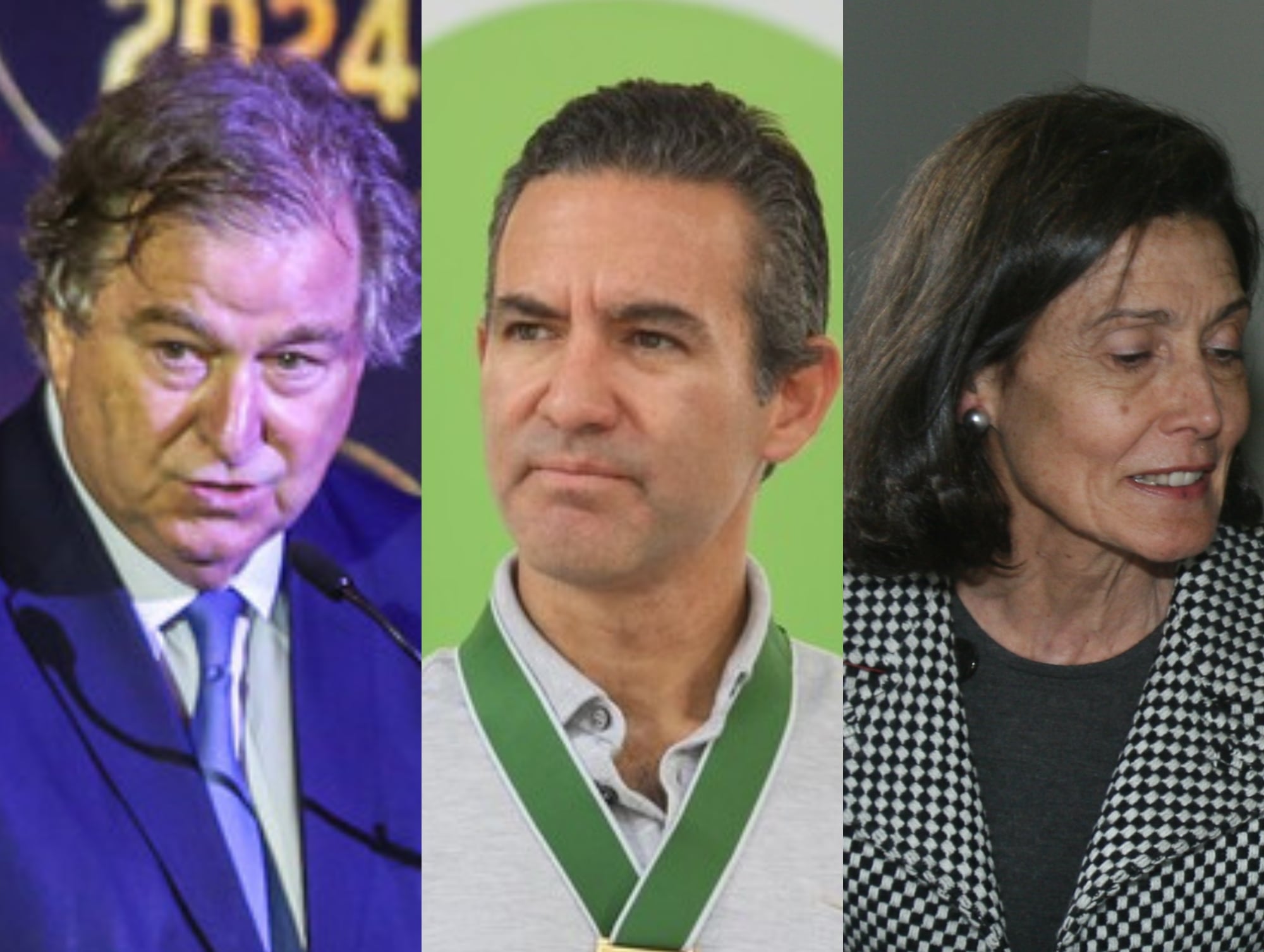 Jaime Gilinski, David Vélez y Beatrice de Santo Domingo. Fotos: Colprensa.