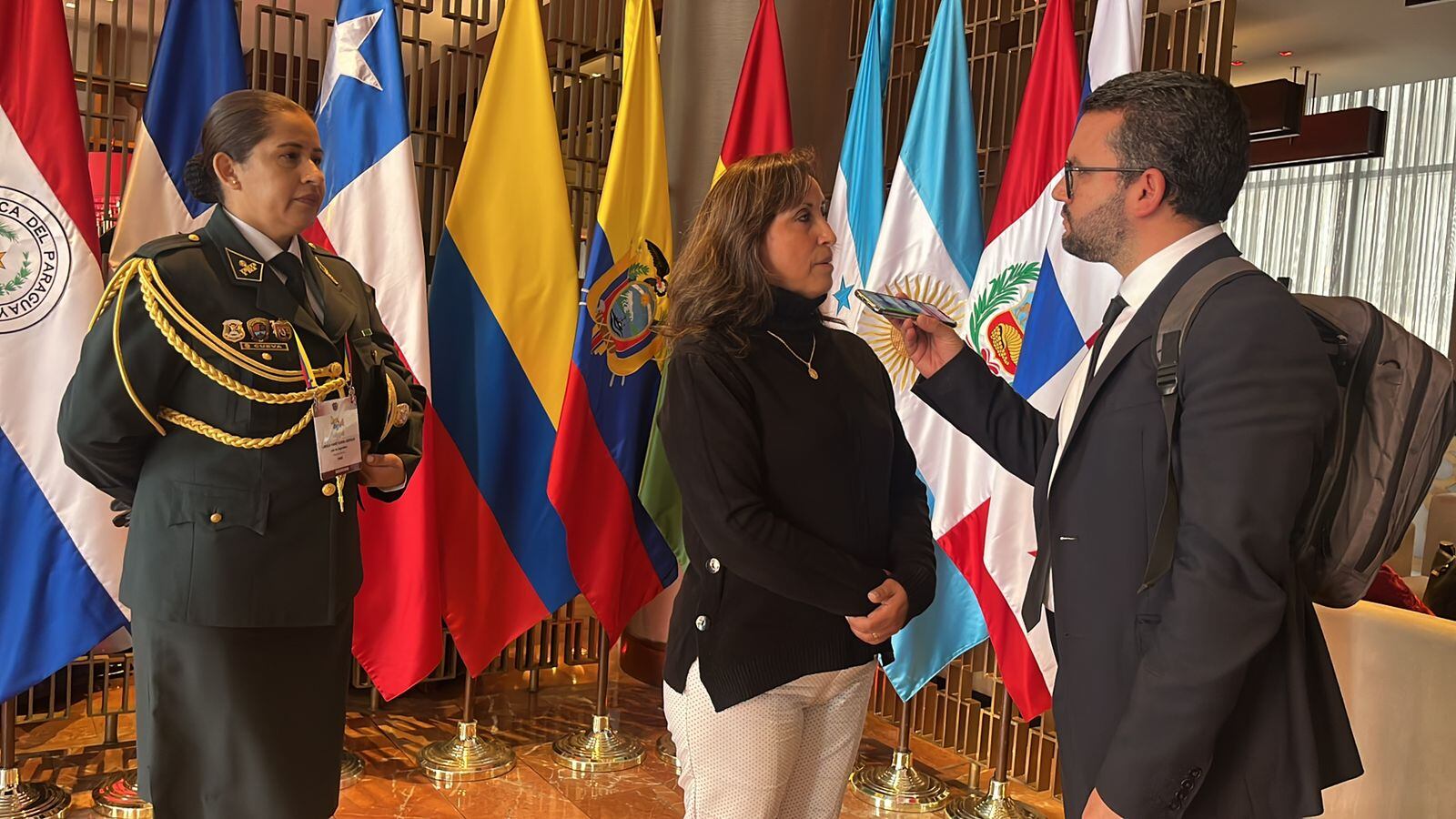 Dina Boluarte, vicepresidenta de Perú, en diálogo con W Radio. Foto: Redacción W Radio.