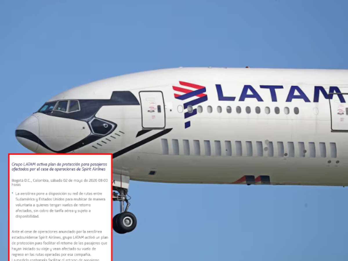 LATAM ofrece reubicación gratuita a afectados por cierre de Spirit: rutas a EE. UU. y Sudamérica