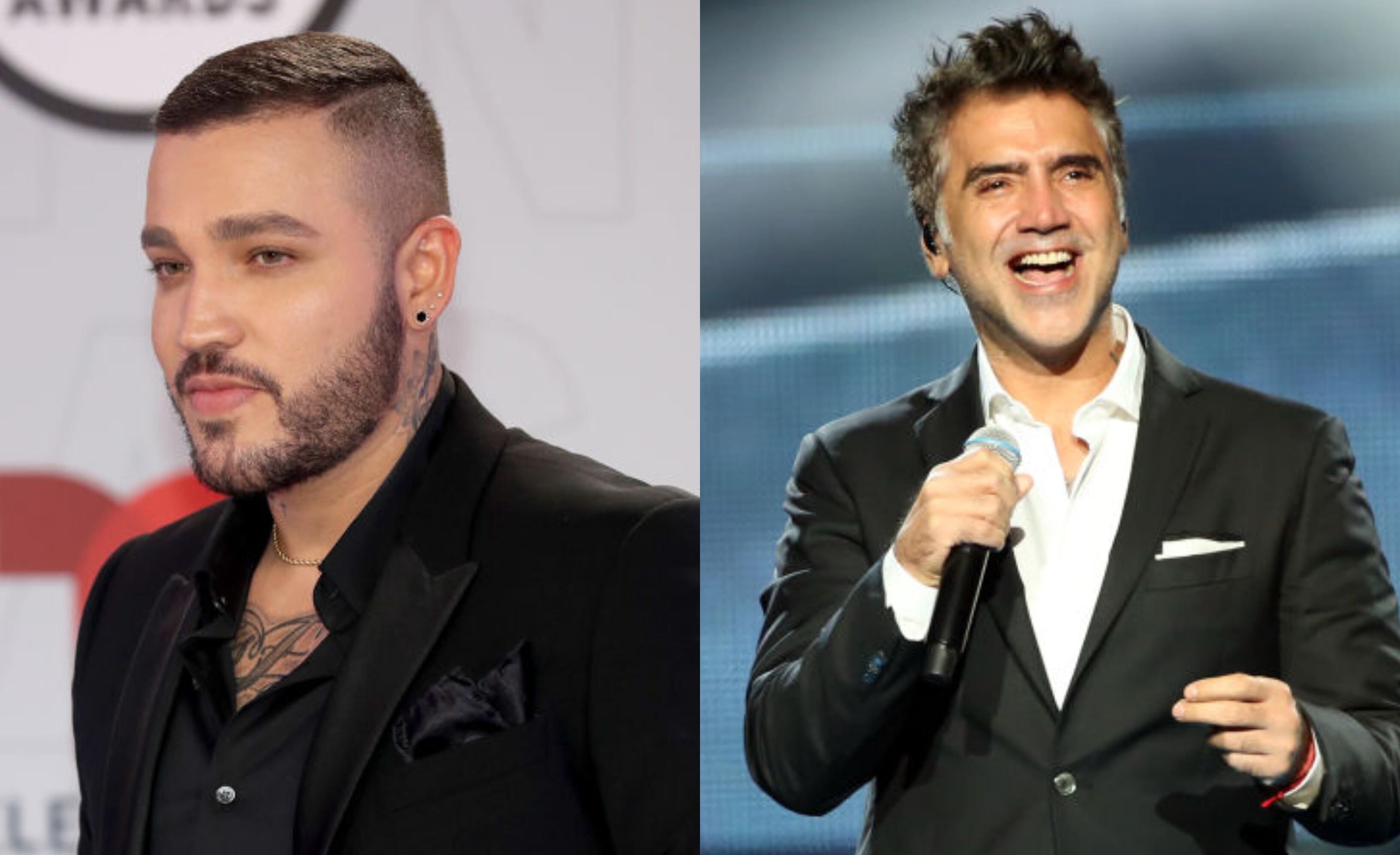 Cantantes Jessi Uribe y Alejandro Fernández. Fotos: GettyImages