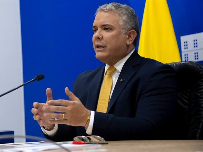 Iván Duque, presidente de Colombia. Foto: Colprensa / Saludo entre Duque y Biden