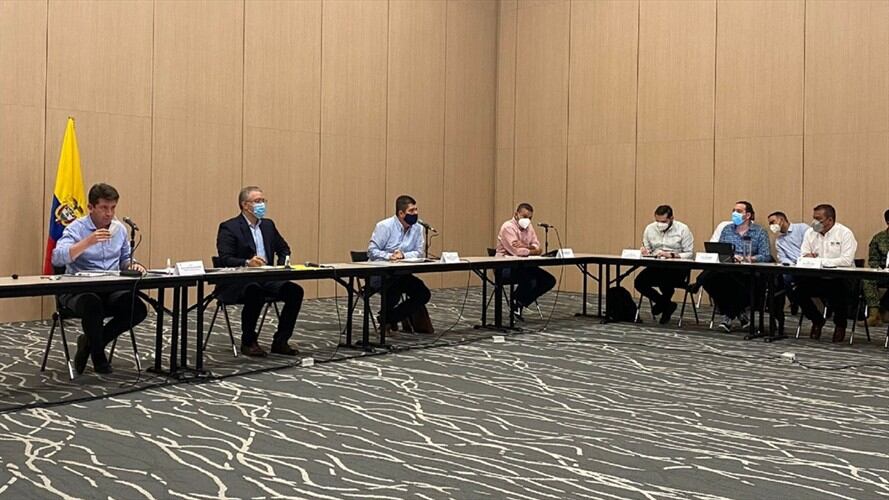 Iván Duque lidera consejo de seguridad en Pereira. Foto: Presidencia de la República