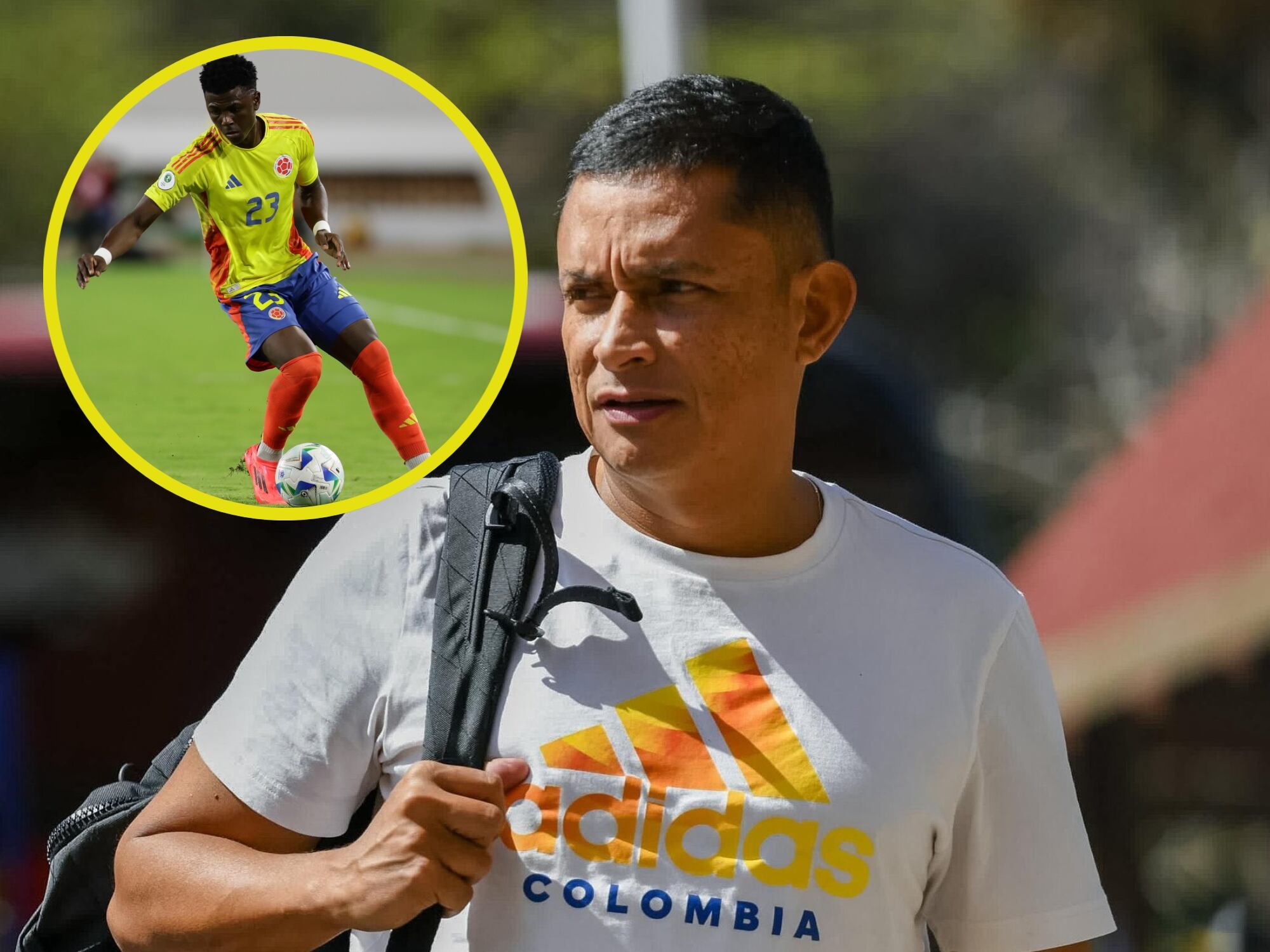 César Torres y Neiser Villareal. Tomada de Getty Images y X: @FCFSeleccionCol
