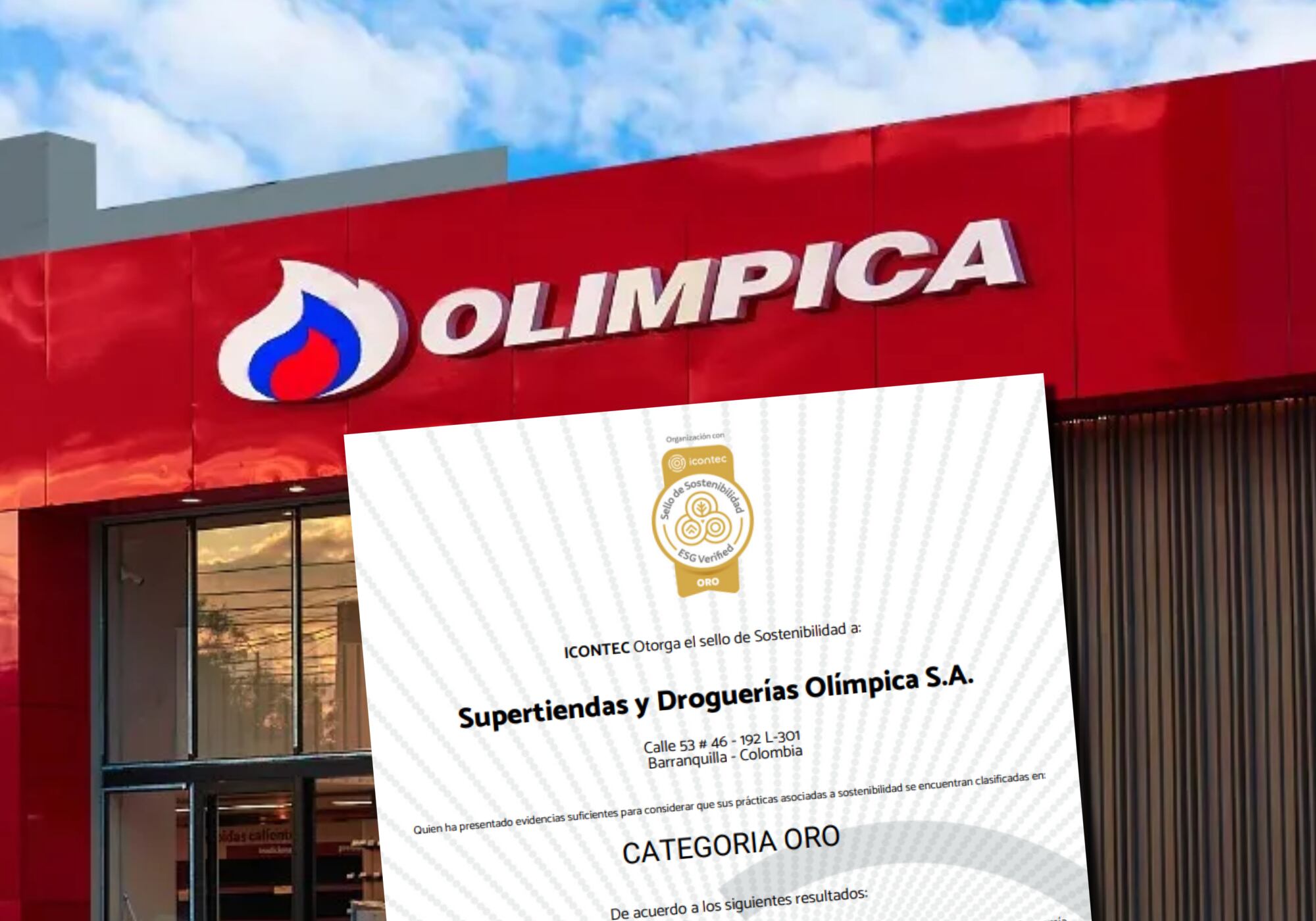 Supertiendas Olímpica obtuvo Sello de Sostenibilidad de Icontec categoría Oro: “demuestra compromiso”
