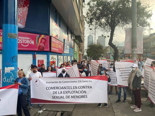Manifestaciones en el barrio Santa Fe, Bogotá. Foto: José David Rodríguez.
