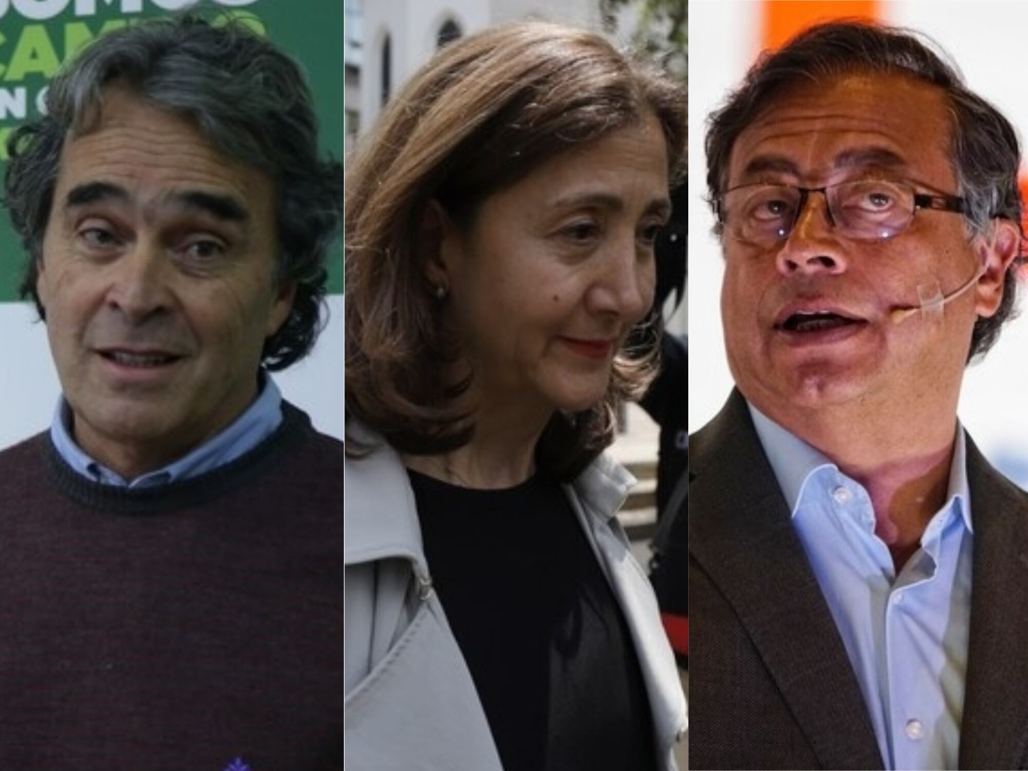 Sergio Fajardo, Ingrid Betancourt y Gustavo Petro. Foto: Camila Díaz / Álvaro Tavera / Sergio Acero