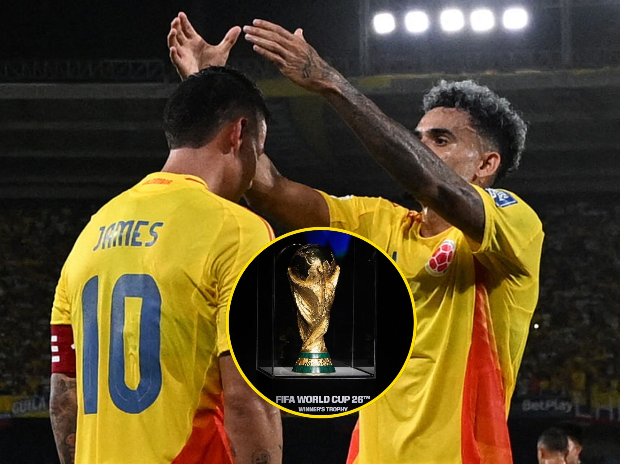 James Rodríguez, Luis Díaz y Copa del Mundo. Fotos: (Photo by LUIS ACOSTA/AFP via Getty Images) / (Photo by Grace Hie Yoon/Anadolu via Getty Images)