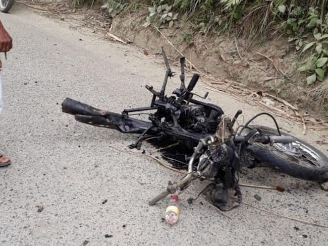 Un hombre muere tras explosión de otra ‘moto bomba’ en Cauca. Foto: