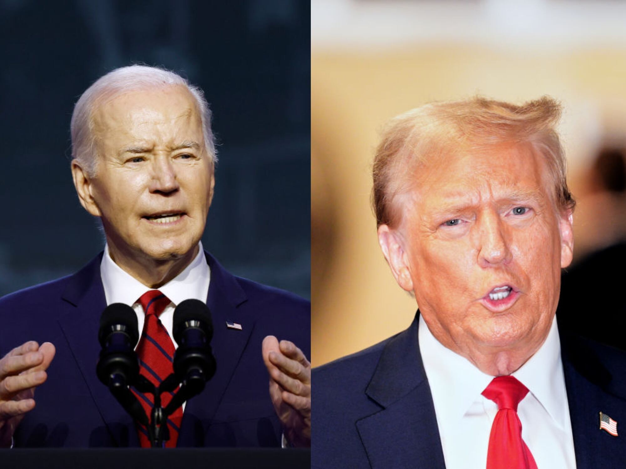 Joe Biden y Donald Trump. Foto: Getty Images