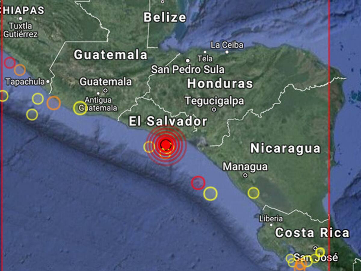 Van 197 réplicas registradas tras fuerte sismo de magnitud 6,8 en El Salvador