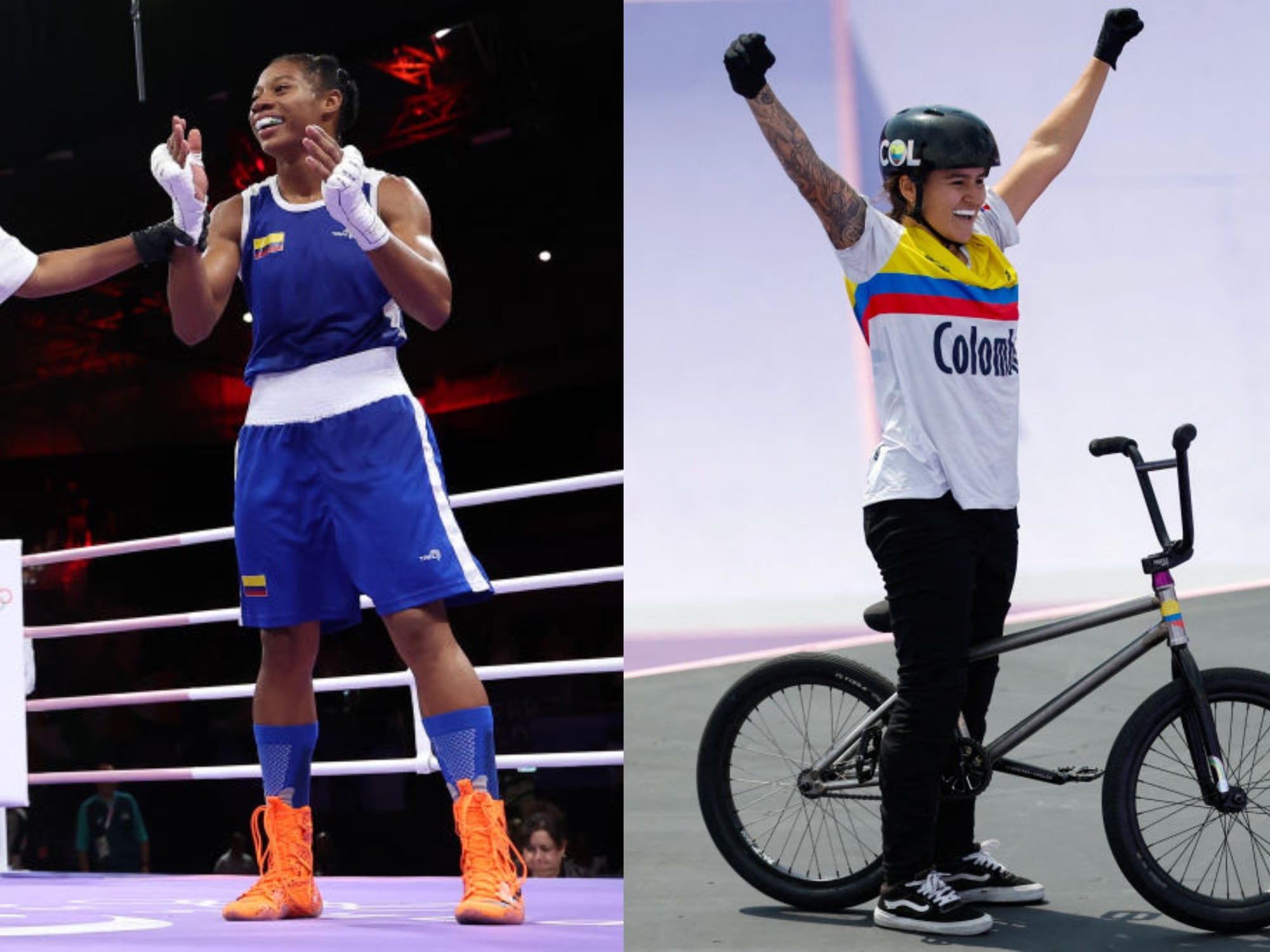 Angie Valdés y Queen Saray Villegas. Foto: Richard Pelham/Getty Images/ODD ANDERSEN/AFP via Getty Images