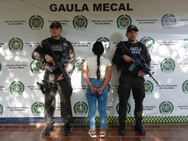Alias ‘La India fue capturada en el municipio de Santander de Quilichao, norte del Cauca. Foto: Policía.