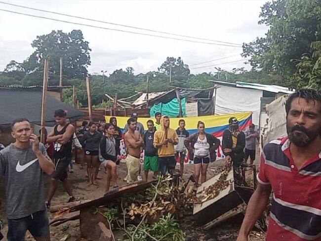 Desalojo Nuevo Girón. Foto: Suministrada.