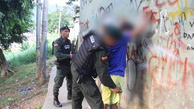 Durante las últimas 72 horas, la Policía Metropolitana de Bucaramanga capturó a 62 delincuentes por la comisión de diferentes delitos. Foto: Policía Nacional