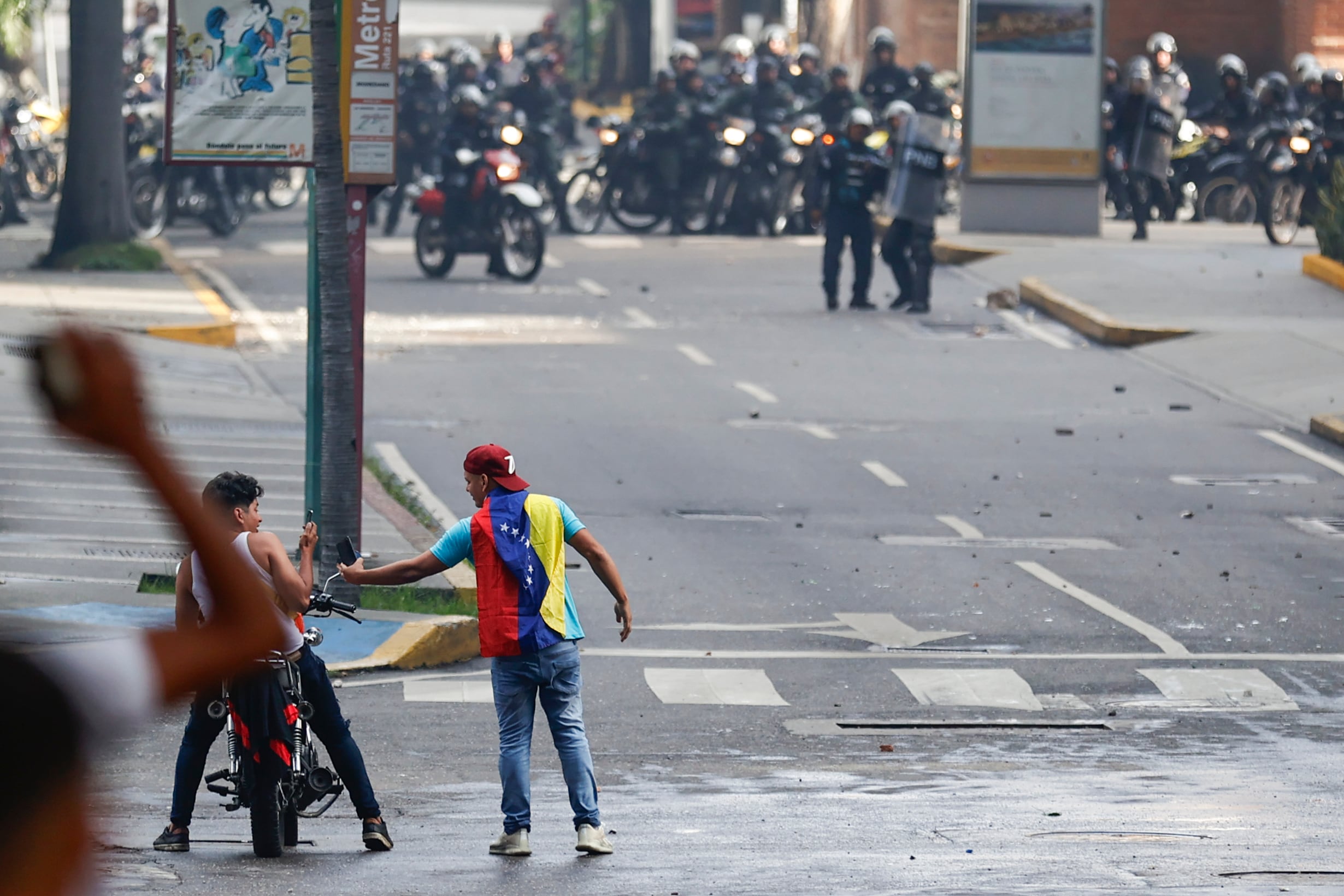Manifestaciones en Venezuela tras elecciones presidenciales. Foto: EFE/ Henry Chirinos