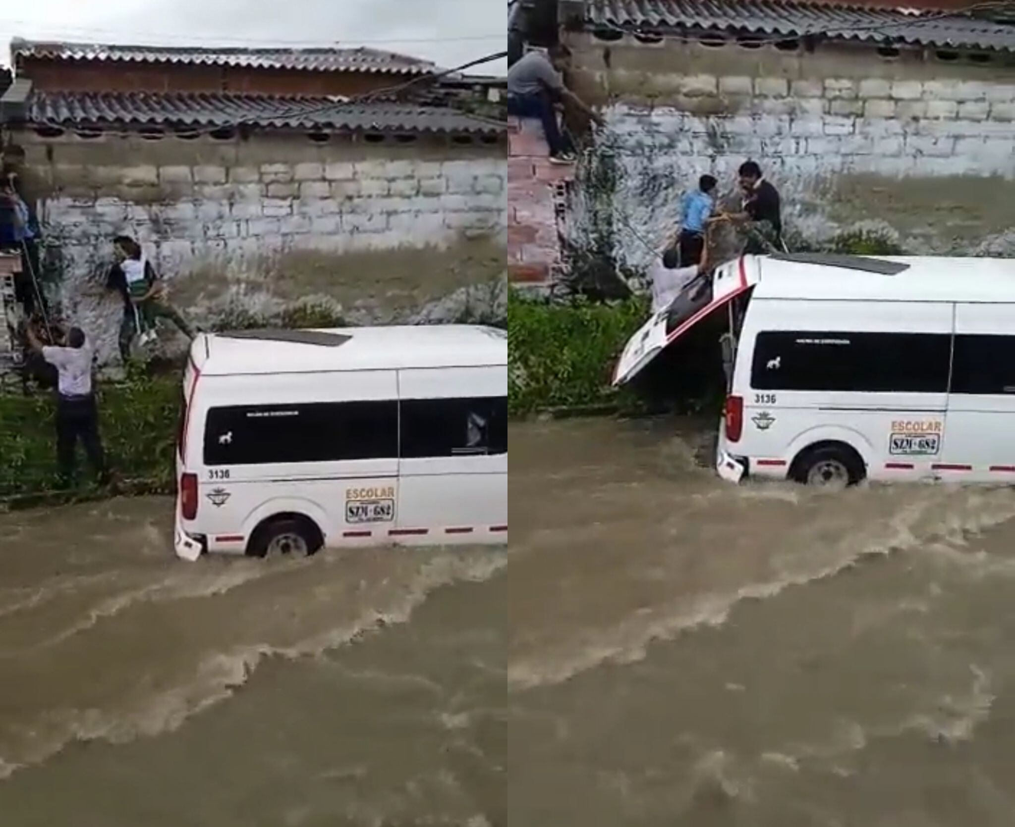 La emergencia se presentó cuando los menores eran llevados a sus colegios. Foto: Suministrada.