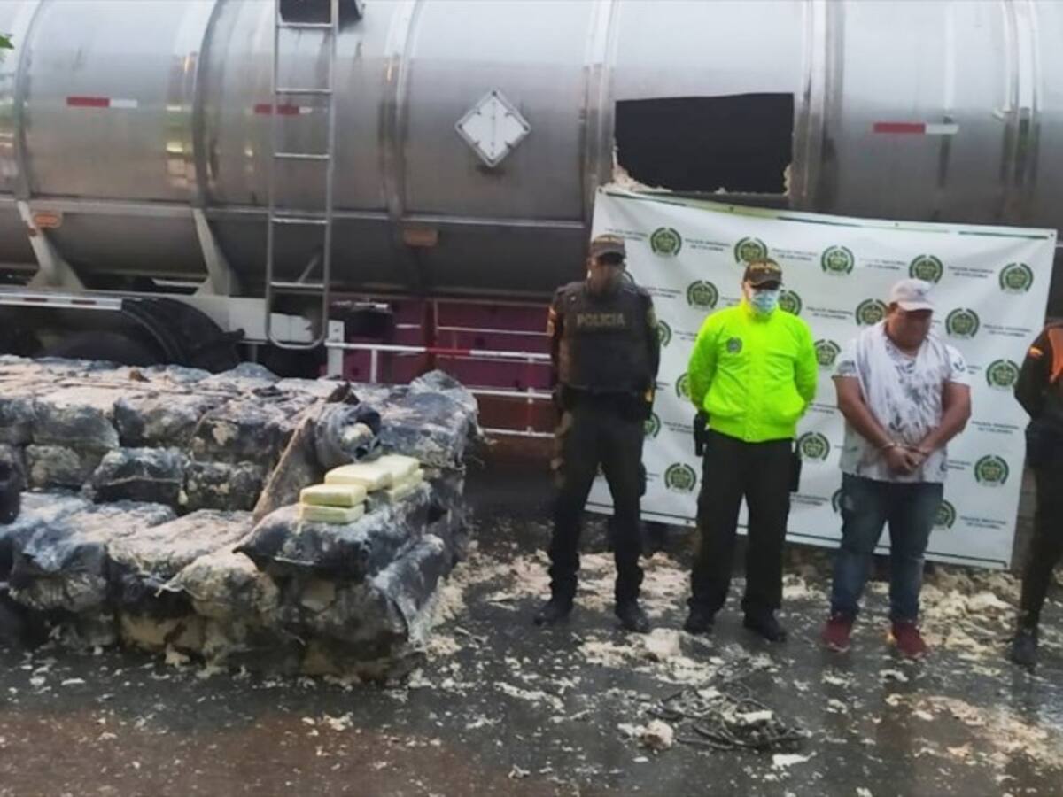En el Cauca fueron descubiertas 4 toneladas de marihuana al interior de un camión cisterna