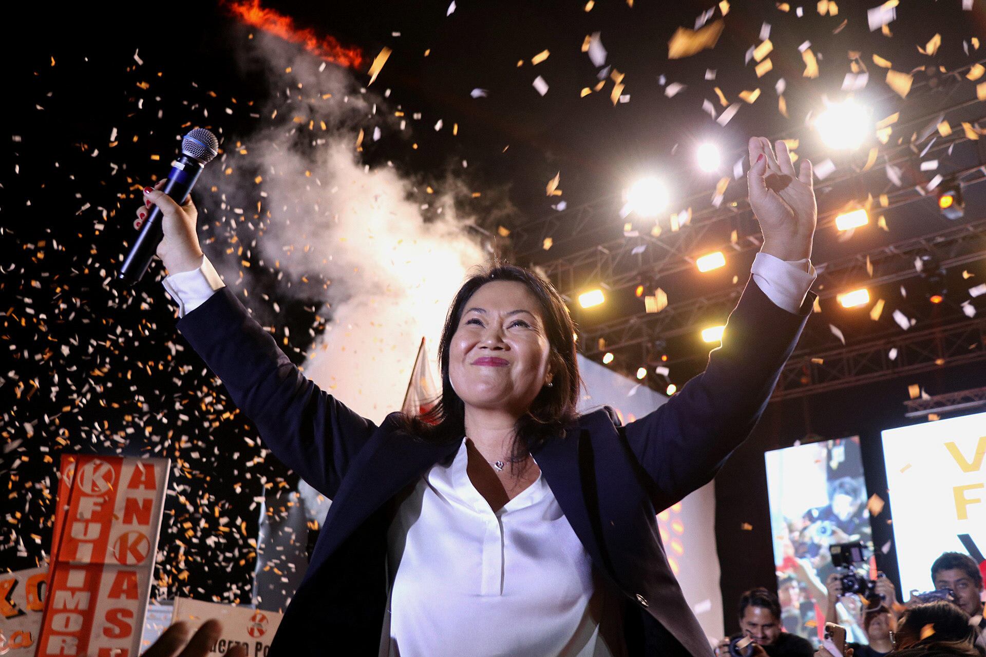Keiko Fujimori anunció su candidatura por cuarta vez a la Presidencia de Perú. EFE/ Iván Orbegoso
