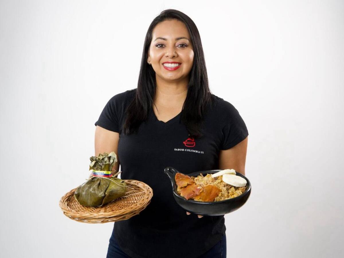 Colombiana triunfa en Estados Unidos vendiendo lechona, tamales y platos típicos del país