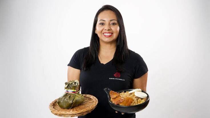 Colombiana triunfa en Estados Unido venciendo lechona, tamales y platos típicos del país