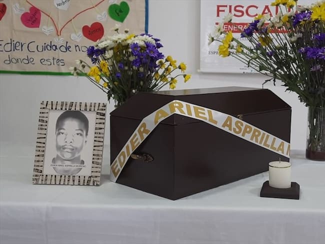 Entregan restos de desaparecido hace 14 años y presentado como baja en combate. Foto: Cortesía: Colectivo Orlando Fals Borda