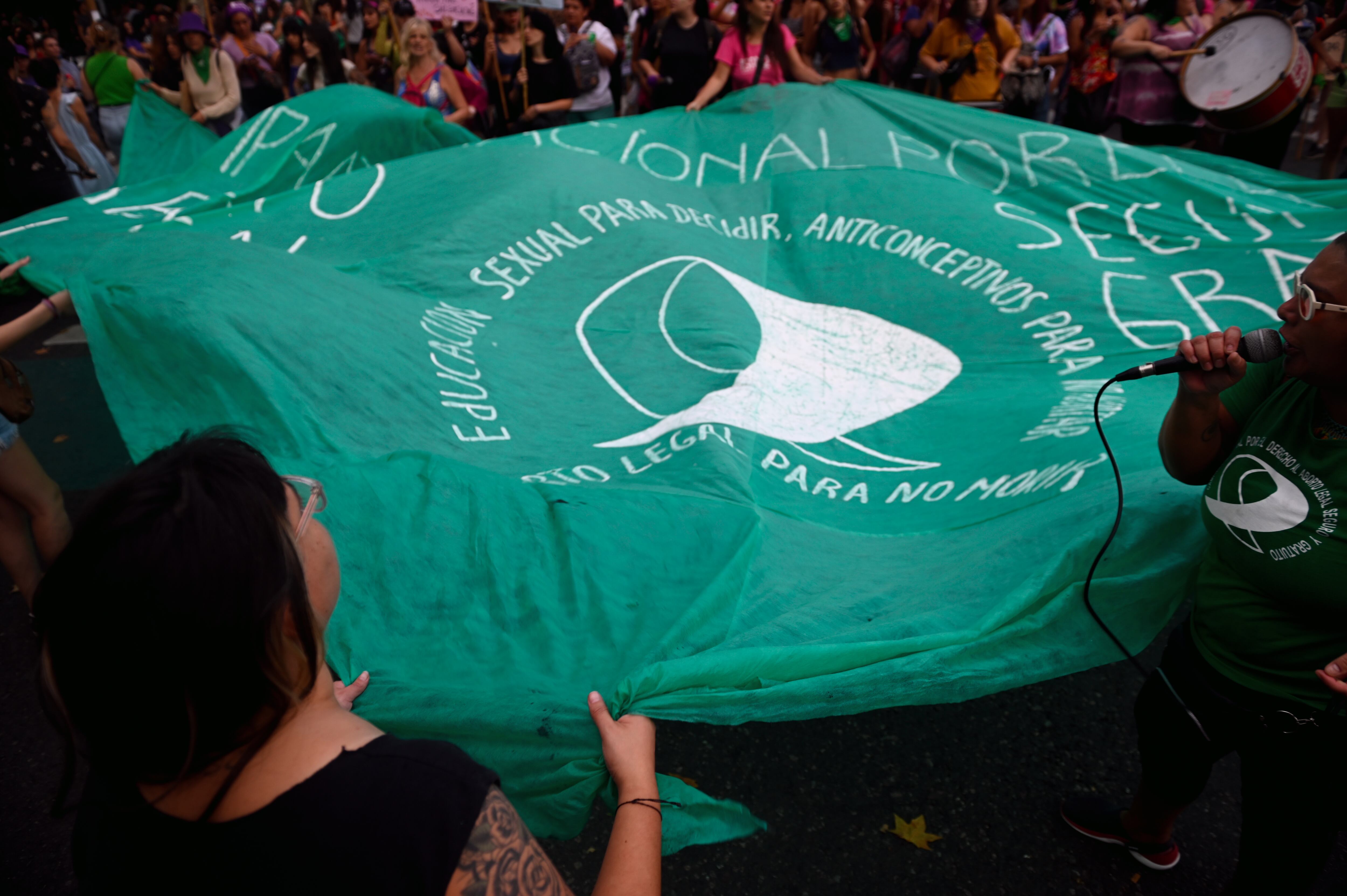 Marcha feminista en Argentina. Foto: Igor Wagner/picture alliance via Getty Images