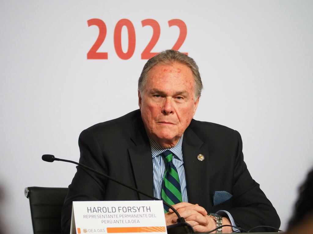 LIMA, PERU - 2022: Harold Forsyth, Permanent Representative of Peru to the OAS . (Photo by Carlos Garcia Granthon/Fotoholica Press/LightRocket via Getty Images)