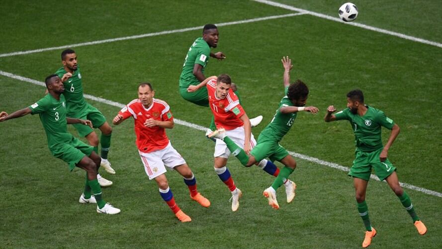 Rusia golea 5-0 a Arabia Saudí en primer partido del Mundial 2018. Foto: Getty Images