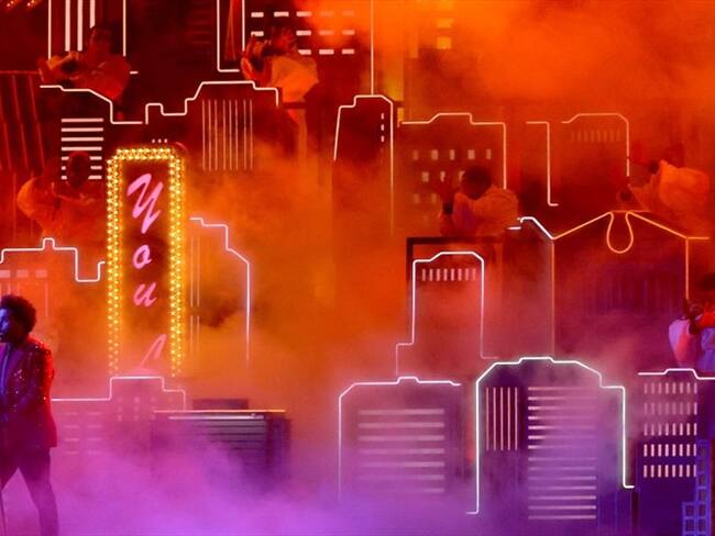 Así fue el 'show' de medio tiempo de The Weeknd. Foto: Getty Images