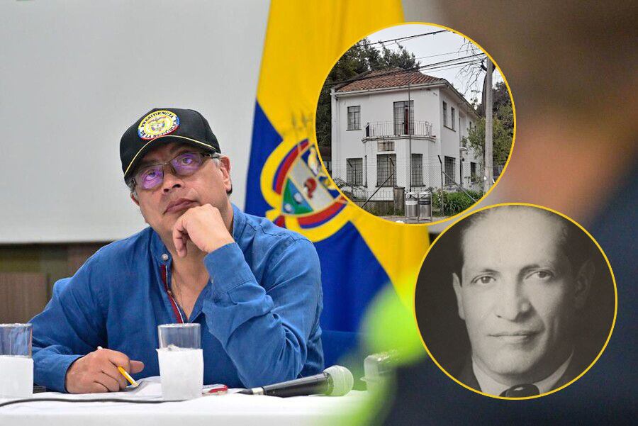 Presidente Gustavo Petro, Casa Gaitán y Jorge Eliécer Gaitán. Fotos: Colprensa.