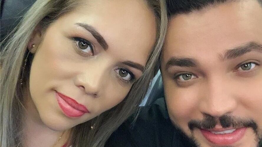 Sandra Barrios y cantante Jessi Uribe cuando eran pareja. Foto: Colprensa