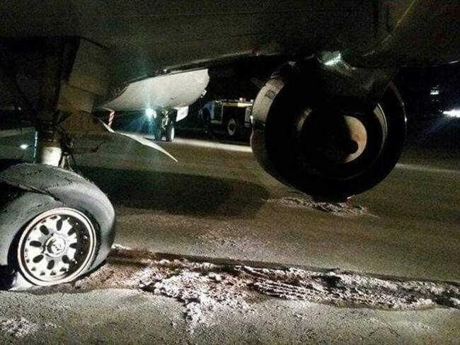 Incidente de avión. Foto: