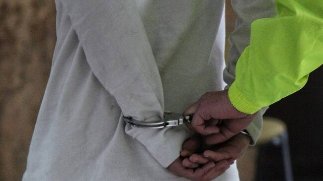 El imputado fue capturado con orden judicial por personal de la Policía Nacional. Foto: Colprensa