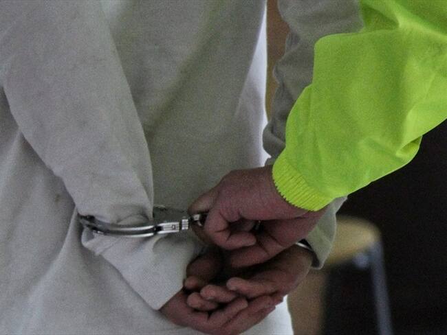 El imputado fue capturado con orden judicial por personal de la Policía Nacional. Foto: Colprensa